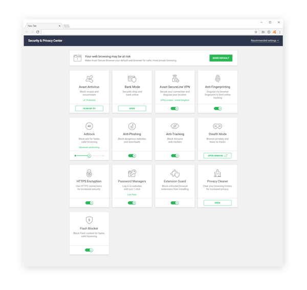 Avast Secure Browser是一个私密安全的浏览器，将保护你上网安全。