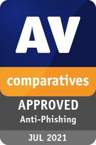 AV Comparatives 在 2021 年颁予 Avast反网络钓鱼证书。