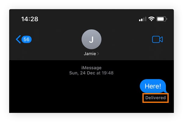 iMessage讯息送达状态示例